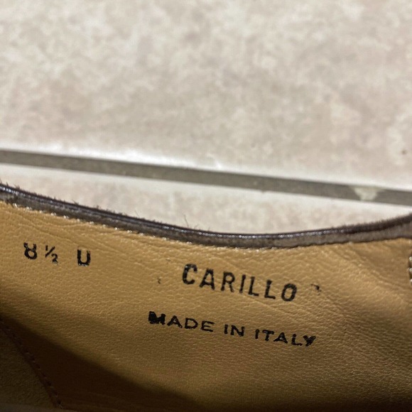 Bally Carillo Men's 8.5 D Black Leather Split-Toe Derby Dress Shoes Italy Made - Picture 5 of 8